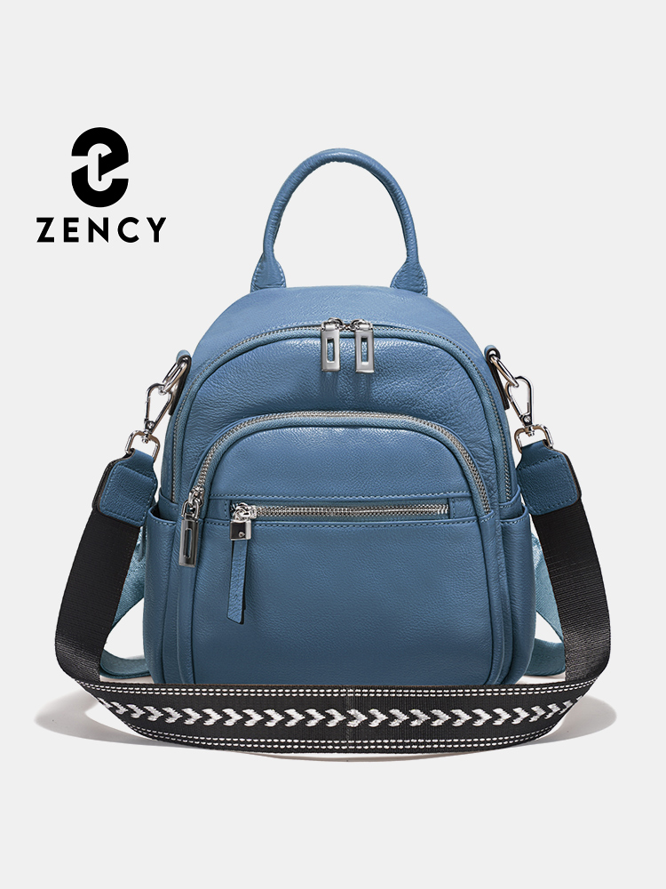 Women Bags Work - Zency mochila pequena de couro genuíno,