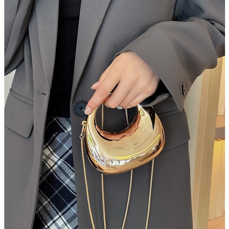 Mini Bolsa de Noite Dourada, B - Women Bags Luxury avaliação e preço