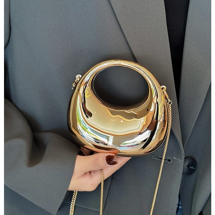 Mini Bolsa de Noite Dourada, B - Women Bags Luxury avaliação e preço