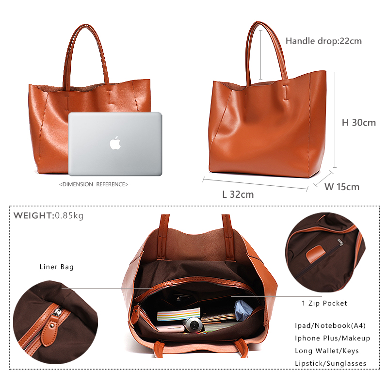Bolsa tote grande minimalista  - Women'S Tote Bags For Work avaliação e preço